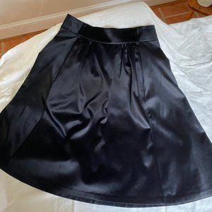 Banana Republic Black Silk/Satin A-Line Skirt
